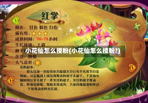 小花仙怎么授粉(小花仙怎么授粉?)-第2张图片