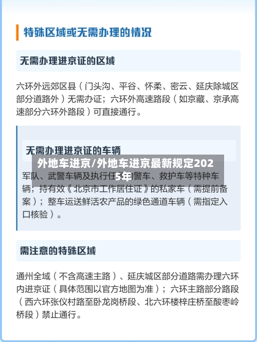 外地车进京/外地车进京最新规定2025年