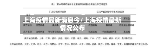 上海疫情最新消息今/上海疫情最新情况公布