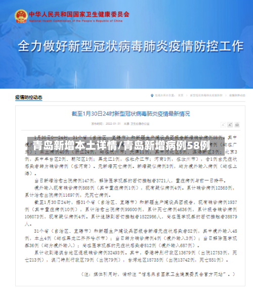 青岛新增本土详情/青岛新增病例58例