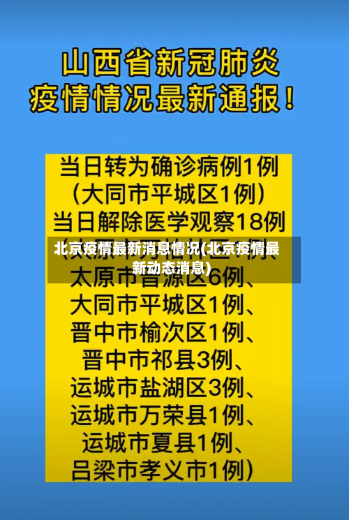 北京疫情最新消息情况(北京疫情最新动态消息)