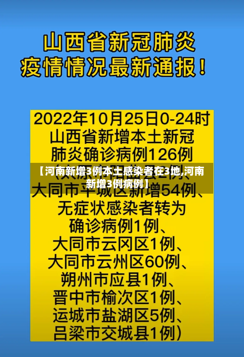 【河南新增3例本土感染者在3地,河南新增3例病例】-第2张图片