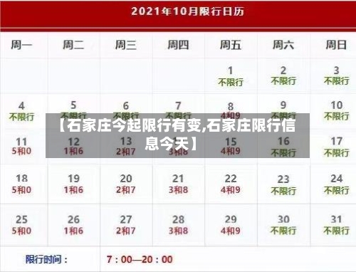 【石家庄今起限行有变,石家庄限行信息今天】