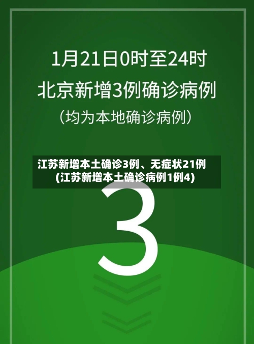江苏新增本土确诊3例、无症状21例(江苏新增本土确诊病例1例4)-第2张图片