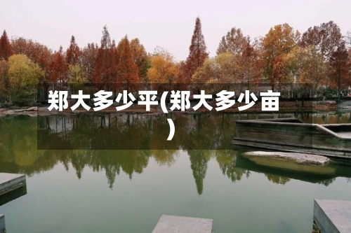 郑大多少平(郑大多少亩)-第2张图片