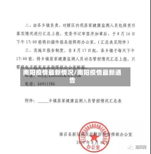 南阳疫情最新情况/南阳疫情最新通告