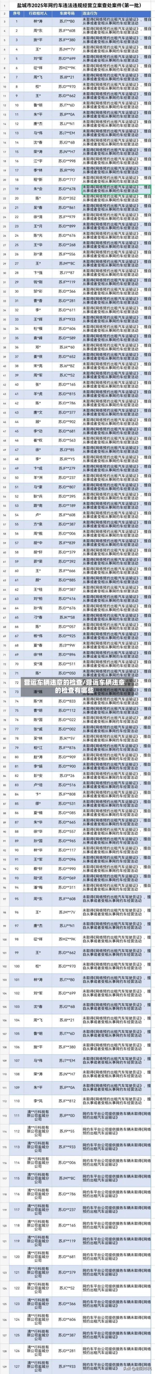 营运车辆违章的检查/营运车辆违章的检查有哪些-第2张图片