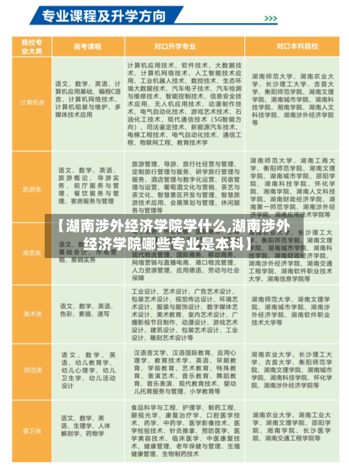 【湖南涉外经济学院学什么,湖南涉外经济学院哪些专业是本科】-第2张图片