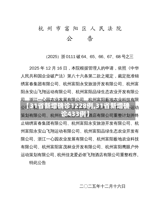 【31省新增确诊1228例,31省新增确诊433例】-第2张图片