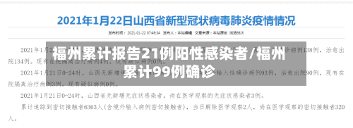 福州累计报告21例阳性感染者/福州累计99例确诊-第2张图片