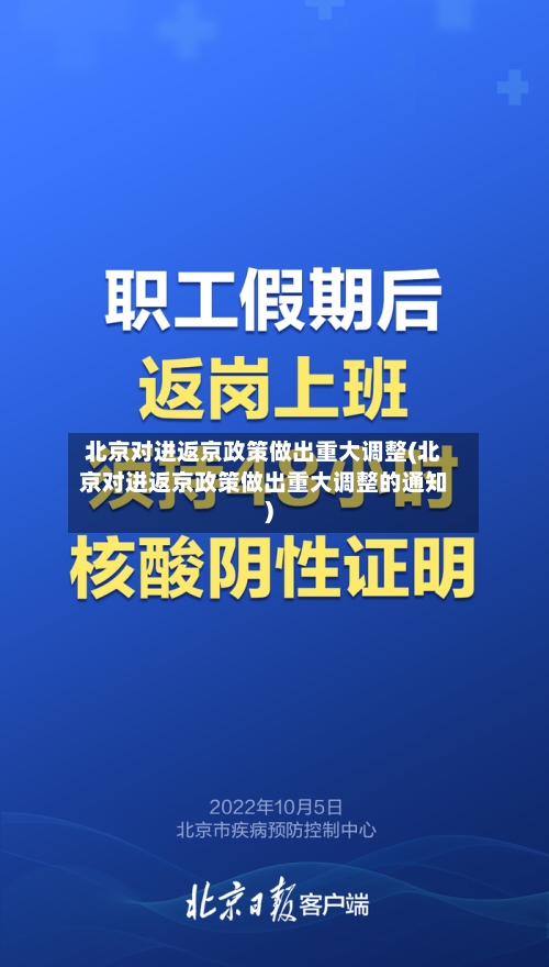 北京对进返京政策做出重大调整(北京对进返京政策做出重大调整的通知)