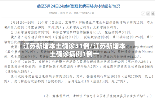 江苏新增本土确诊31例/江苏新增本土确诊病例1例一-第2张图片