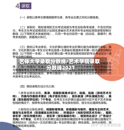 艺体大学录取分数线/艺术学院录取分数线2021-第2张图片