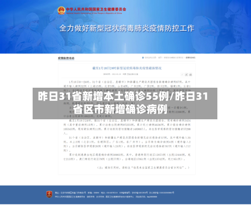 昨日31省新增本土确诊55例/昨日31省区市新增确诊病例-第3张图片