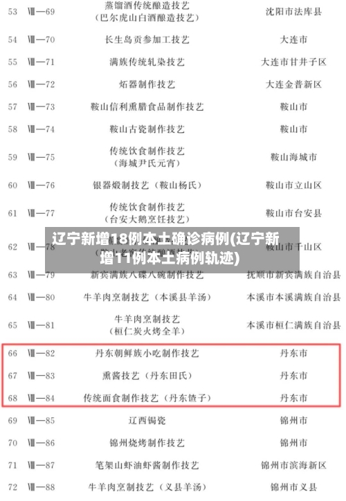 辽宁新增18例本土确诊病例(辽宁新增11例本土病例轨迹)