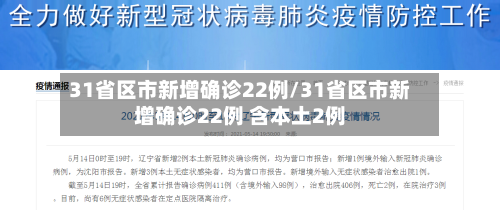 31省区市新增确诊22例/31省区市新增确诊22例 含本土2例