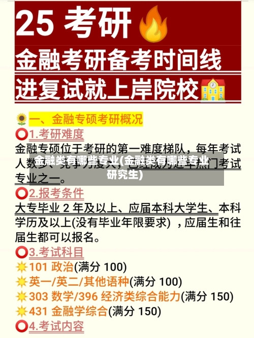 金融类有哪些专业(金融类有哪些专业研究生)