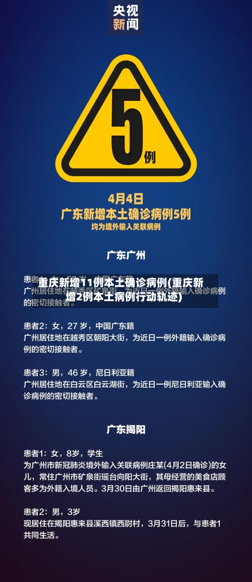 重庆新增11例本土确诊病例(重庆新增2例本土病例行动轨迹)
