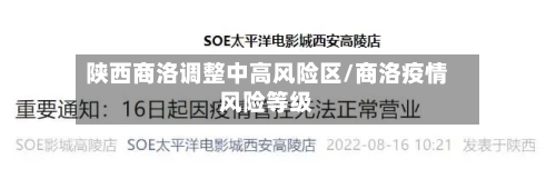 陕西商洛调整中高风险区/商洛疫情风险等级-第3张图片