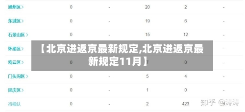 【北京进返京最新规定,北京进返京最新规定11月】